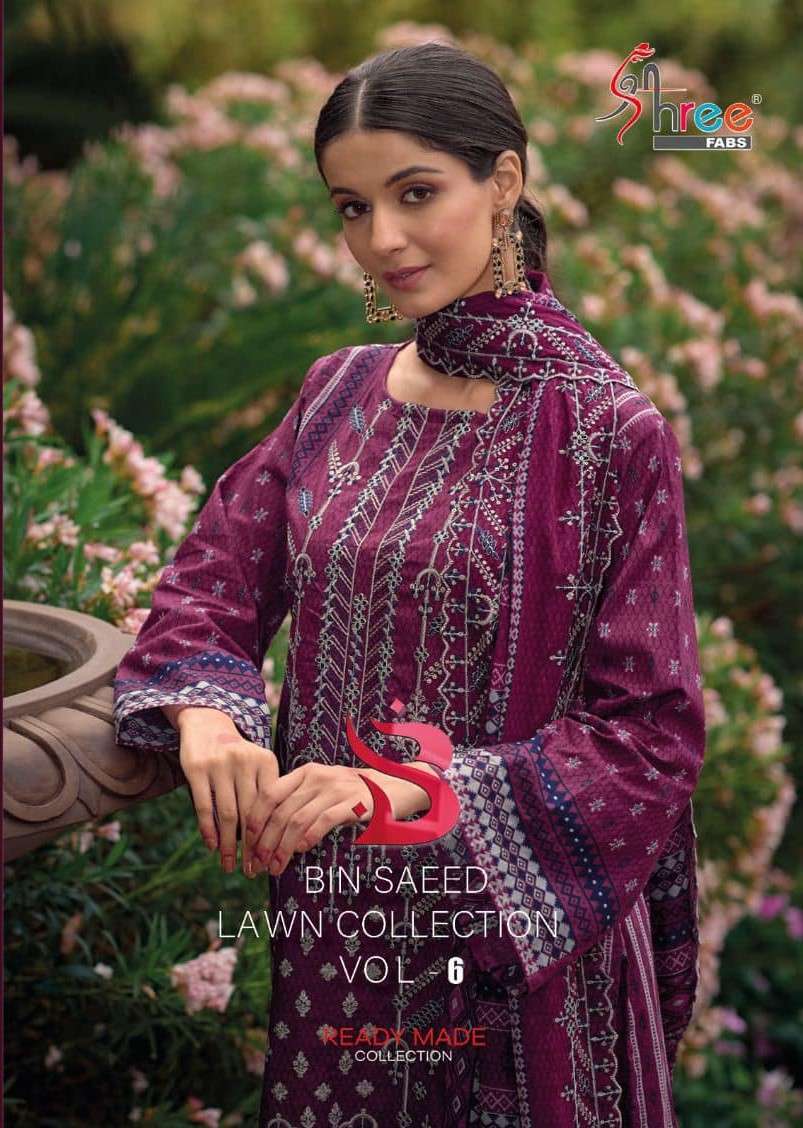 BIN SAEED LAWN COLLECTION VOL-06 STITCHED